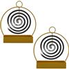 pangutheos 2 Pezzi Porta Zampirone, Ferro Porta Spirale Antizanzare con Anello per Appendere Portazampirone da Esterno, Creativo e Semplice per Casa Esterno Ufficio (Rotondo)