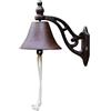 Generic Campane in ghisa per esterni, campana da parete vintage per ingresso | Campanello da parete resistente a scuotimento manuale, campana da parete vintage per chiesa, giardino, scuola