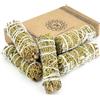 MUT22 5 Salvia Bianca e Ginepro 10 cm Sacra da Bruciare, Erba di Purificazione e Armonia, Salvia Apiana 100% Naturale, Ideale per la Pulizia Spirituale e i Rituali Energetici