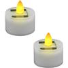 Generico 2 Pezzi Cancelli Da Tè Ad Energia Solare, Luci Da Tè Solare All'aperto, Luci A Candele A Led Impermeabili, Sfarfallio Senza Fiamma Riutilizzabili, Decorazione Di Lampada Da Tè A LED Multiuso Balcone