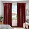 Deconovo Tende Oscuranti Camera da Letto 2 Pezzi, Termiche Isolanti, Tende Coprente e Moderne per Finestre Interni, 140x290 CM (Larghezza x Altezza), Rosso Scuro