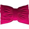 SaRani Cuscino Velluto Fiocco Tinta Unita 50x40 cm Divano Arredo Casa (Fucsia)