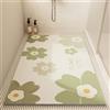 Z·Bling Tappetino Doccia Antiscivolo 70x70cm,Tappeto Doccia Senza Ventose,Tappetino Vasca Antiscivolo con Fori di Drenaggio,Floreale F