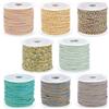 BENECREAT 96M di Corde di Cotone Intrecciate Colorate, Corda di Cotone Macramè Da 1.5mm, Intrecciata, per Gioielli, Braccialetti, Cucito, Confezioni Regalo per Matrimoni (Rotolo Da 12 m)