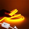 HEGEHE - Striscia LED Neon COB 220V Dimmerabile [20m, Giallo], IP65 Impermeabile Flessibile, 288 LEDs/M Striscia LED Silicone Tagliabile CRI85+, Decorazione per Casa/Negozio