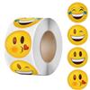 MHDAMAI Smile Adesivi,Smiley Gialli Adesivi 500 Pezzi Sticker Rotoli Emoticon Reward Sticker Ricompensa Cartone Animato Adesivi per Scuola Casa Decorazioni