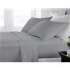 BANZAII TEXTILE INNOVATOR ONLINE Banzaii Completo Lenzuola Matrimoniale Maxi 100% Puro Cotone Alta qualità Made in Italy (per materassi 180 cm, altezza fino a 30 cm) Grigio Chiaro