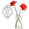 Casa Vivente Vaso da Fiori in Vetro con Incisione Personalizzata per le Nozze con Nomi e Data, Motivo Fedi e Cerchio di Cuori, Idee Regalo Originali per Sposi, Decorazioni Matrimonio