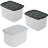 MAURY'S IL NUMERO UNO DEL RISPARMIO MAURY'S Set di 3 Contenitori Multiuso Coperchio Trasparente 30 Lt. 40Lx25Hx30P cm Organizer Scarpe Vestiti Giocattoli e Utensili Colori Assortiti (Set 3 (40x25x30 cm))