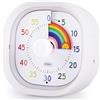 GeeRic Timer Visivo da 60 Minuti per Bambini, GeeRic LED Lampeggiante Conto a Rovescia Silenzioso Orologio Colorato Sveglia Assistente Gestione Tempo Scrivania Timer Visivo per Cucina,Aula,Ufficio