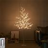 OOWOKS LED luci albero 210 cm lampada ad albero aspetto betulla 448 LED bianco caldo luci di albero di Natale con telecomando 8 modalità luce regolabili albero decorazione di Natale albero,150cm