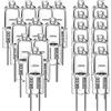 GRTLPOK 20 lampadine alogene G4 20 W 12 V lampadine alogene a 2 pin chiaro capsula lampadina, alogeno-pin base-lampada luce bianca calda trasparente capsula per fornelli
