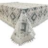 HOME ZEN HOUSEHOLD LINEN TOVAGLIA COPRITAVOLO CENTROTAVOLA RUNNER PIZZO MACRAME' LUSSO (140X180 CM, DISEGNO LOGGIA COLORE GRIGIO CHIARO)