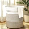BBLTIFF Cesto Portabiancheria 50L, Portabiancheria Sporca Cotone con Manico, Ceste Portaoggetti, Cesta Panni Sporchi 32 x 47 CM per Riporre Vestiti, Biancheria da Letto e Giocattoli