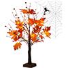 Generico Albero di acero illuminato a caduta artificiale, albero di acero illuminato | Albero artificiale da tavolo da 23 pollici | Albero di acero illuminato in autunno, elegante albero artificiale da tavolo,