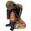Brillibrum Design Thai Buddha - Statuetta decorativa in poliresina, 16 cm, colore: Nero/Oro