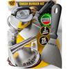 SMASHI BURGER SMASHI® Kit Smash Burger Professionali in Acciaio Inox 304 Certificato EU Contatto Alimentare | Smash Burger Press - Pressa Hamburger Trattamento Antiaderente | L'autentico Smash Burger Kit (6 unità)
