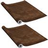 vidaXL Pellicole Autoadesive per Porte 2 pz Rovere Moro 210x90 cm PVC