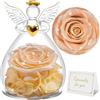 Sunia Rosa Eterna Angelo Donna, Rosa Stabilizzata con Figurine Angelo Regalo Mamma, Angelo Custode Regalo Donna Compleanno, Regali per Lei, Regalo Nonna Natale San Valentino Festa della Mamma