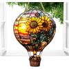 Generisch Decorazione da tavolo a mongolfiera | Palloncino a energia solare per esterni, resistente alle intemperie, decorazione esterna per giardino, terrazza, balcone