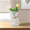 FOWSEEK Piccolo vaso da fiori in vetro da 15,2 cm, forma irregolare, per centrotavola, tavolo, scrivania, decorazione artistica moderna, vaso decorativo per casa, ufficio, matrimonio, libreria, regalo