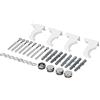 LuxeBath Staffa per Radiatori Kit di Supporti Viti Tasselli Rondelle Valvola di Chiusura e Sfiato Set Accessori per Staffe da Parete Montaggio Caloriferi Termosifoni Scaldasalviette a Muro Bianco