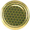 mille idee 200 Tappi Capsule Capsula Tappo Copercchio Diam. 70 alveare Per Barattolo Vetro Per il Miele Color Oro