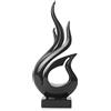 Aoneky Scultura Fiamma, Astratto Statua Mano Arte- Scultura Decorazione per Soggiorno, Tavolo da Pranzo, Libreria, Tavolo, Camera Da Letto Figurine, Resina (Nero)