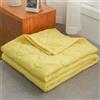 PEIHUODAN Trapuntino Leggero Matrimoniale Copriletto Singolo Estivo Primaverile 3D Semplice Monocromo Reversibile Coperta Trapunta Mezza Stagione Trapuntato Coperta Letto Per Camera Da Letto (Giallo,100x150cm)