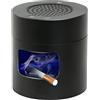 ZbOLi Posacenere senza fumo Purificatore d'aria multifunzionale per sigarette per interni ed esterni, posacenere con accendino Posacenere senza fumo ricaricabile tramite USB, per ufficio domestico black