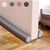 HIZH Paraspifferi per porte, 94 cm, con doppia guarnizione, paraspifferi per porte, antirumore e paraspifferi (grigio)