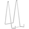 DIDUDIDU Cavalletto, supporto per piatti in Ferro, grande - supporto per piatti - Cavalletti per Tavolo - Espositori per Piatto Decorativo | Cornice Foto | Libri - Argento - 2 pezzi - 25 cm