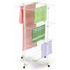 Casabriko 90002 Stendibiancheria a Torre, 3 Piani, Metallo e Resina, Bianco/Verde/Azzurro, 67x4x128 cm