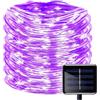 YUANYUYING Solare Luci a corda, 300 LED, 32 m, impermeabili, per esterni, con 8 modalità, luci da giardino ad energia solare per cortile, recinzione, sentiero, albero (viola)