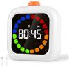 Cuteefun Timer Visivo da 99 Minuti, Timer Pomodoro con Barra di Avanzamento Colorata, Impostazione Rapida Dello Scorrimento, Display Del Livello Della Batteria, Ideale per Cucina, Studio, Riunioni
