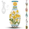 YELVYA Vase rompicapo 3D per adulti, 160 pezzi, puzzle da assemblare, puzzle 3D curvo con colonna d'acqua, perfetto per esporre fiori veri o artificiali e composizioni floreali