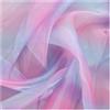 AMateschitz Tessuto in organza con gradiente di colore, arcobaleno, tulle, colorato, in tulle iridescente, per abiti da sposa, tende, costumi da tavolo, cucito, colore rosa, viola, 1 m x 1,5 m