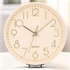 ACCSHINE Orologio da Parete Moderno Grande Orologio da Parete Silenzioso Orologio Cucina per Cucina Home Office Scuola (Beige, 20cm)