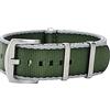 masar fibbia premium NATO in acciaio spazzolato verde grigio chiaro da 20 mm - cinturino per orologio da uomo - universale Strap