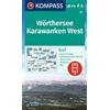 Kompass Carta escursionistica Kom 61. Wörthersee, Karawanken West: 5in1 Wanderkarte, mit Panorama, Aktiv Guide und Detailkarten inklusive Karte zur offline ... Fahrradfahren. Skitouren. Langlaufen.