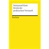 Reclam Philipp Jun. Kritik der praktischen Vernunft: Kant, Immanuel - Logik und Ethik: 1111