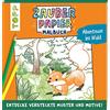 frechverlag GmbH Zauberpapier Malbuch Abenteuer im Wald: Entdecke versteckte Muster und Motive!