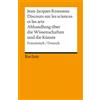 Reclam Philipp Jun. Discours sur les sciences et les arts/Abhandlung über die Wissenschaften und die Künste: Französisch/Deutsch: 18679