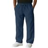 Generic Pantaloni da uomo in cotone e lino, casual, lunghi, con coulisse, in tinta unita, leggeri, con tasche, 01-blu oltremare, 3XL
