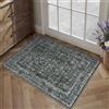HUGEAR Vintage Tappeto Ingresso Interno Nero Tappeti 60x90cm Antiscivolo Lavabile in Lavatrice Tapette Cucina Camera da Letto Entrata Scendiletto Ufficio Pelo Corto Piccolo Carpet