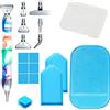 FRUHLING 5D Diamond Painting Penna Resina Artificiale Diamante Pittura Diamante Pittura Accessori e Strumenti con 6 Testine di Ricambio 6 Diamante Pittura Colla Clay 2 Vassoi 1 Tappetini Antiscivolo