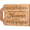 Giftasy Regalo Nonna, Regalo Nonna Compleanno - Tagliere in Bambù Inciso, Idee Regalo Nonnina Cucina Utile, Regali Donna Originale