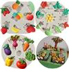 MYPRACS Set di 3 stampi in silicone per verdura, frutta, ravanello, pomodoro, melanzana, cavolo, fragola, ananas, fondente, per decorare torte, caramelle, cioccolato, pasta di gomma, pasta di gomma