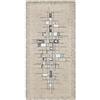 Pierre Tappeti Tappeto PIXEL TORTORA disegno geometico moderno design contemporaneo, passatoia cucina multiuso lavabile antiscivolo cm.55x280