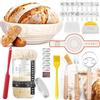 MZJAUVF Cestino da Lievitazione, Cestini Pane Rotondo 25cm, Fermentatore per Pane 700ml, Completo Accessori per la Cottura del Panes, Cestino Pane per Panettieri Domestici e Professionisti